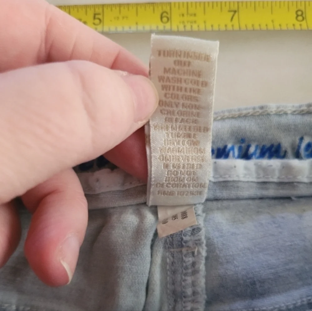 Justice Premium Tie Day Dark and Light Blue Denim Legging Jeans Size 14s Girls
